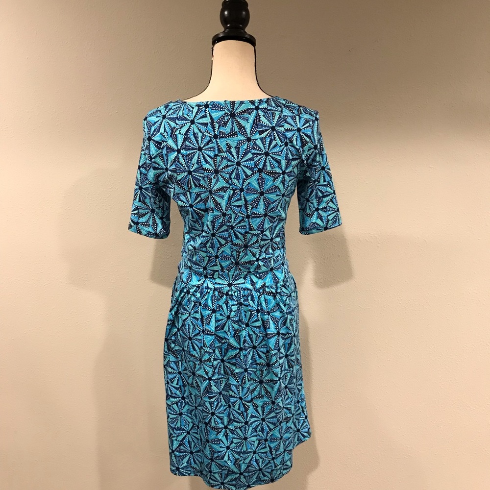 Lands' End Short Sleeve Midi Dress with scoop neck XS - Picture 6 of 12
